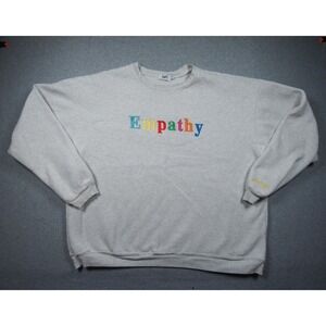 Mayfair Group Sweatshirt Womens One Size Gray Crewneck Fleece Pullover Empathy